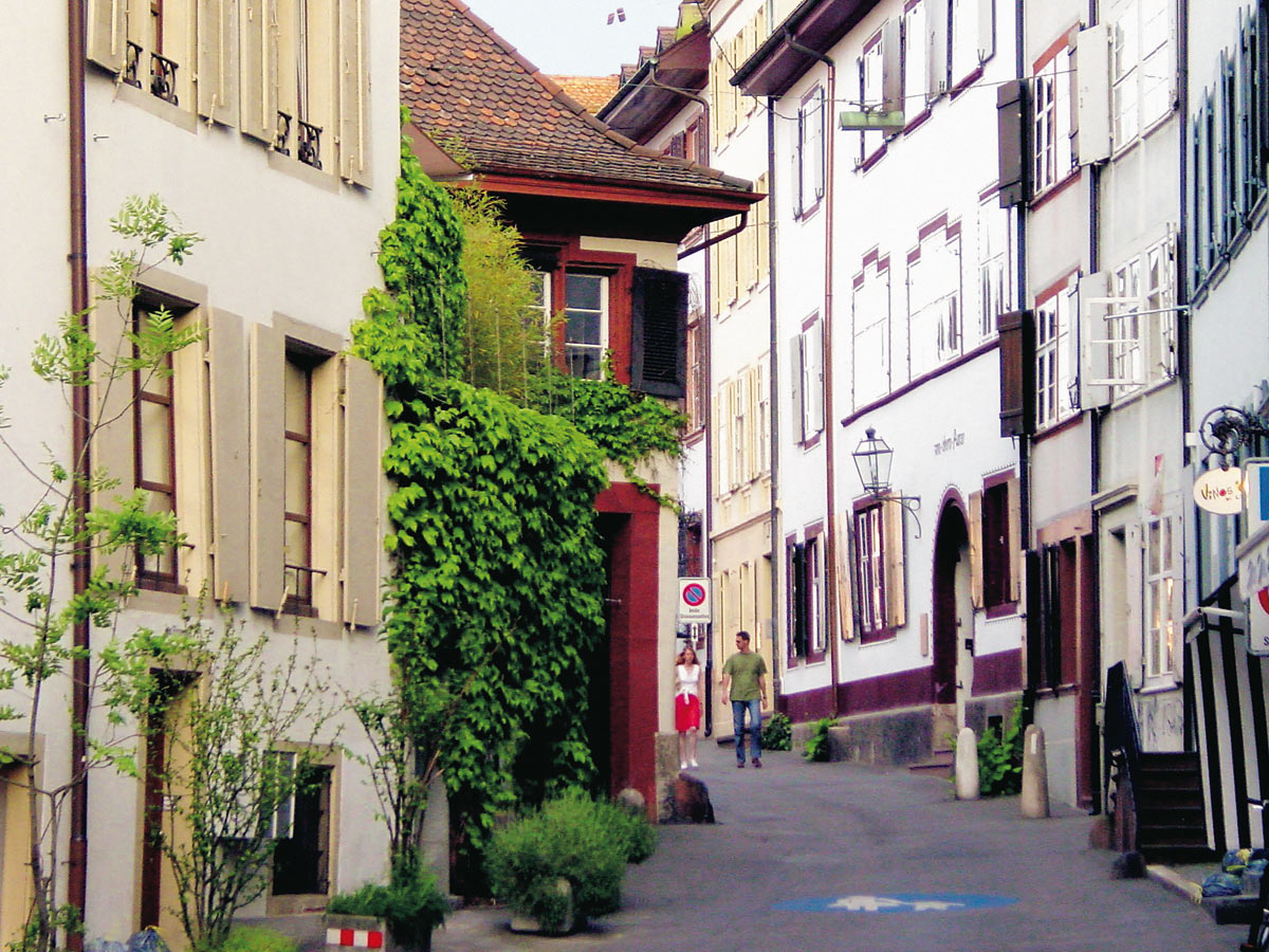 Gasse in der Innenstadt Basel