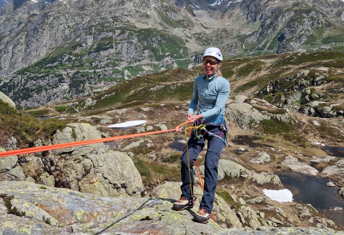 Marianne als Selbstbetroffene bei ihrer ersten Hochtour