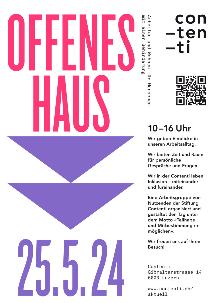 Plakat für Offenes Haus von contenti