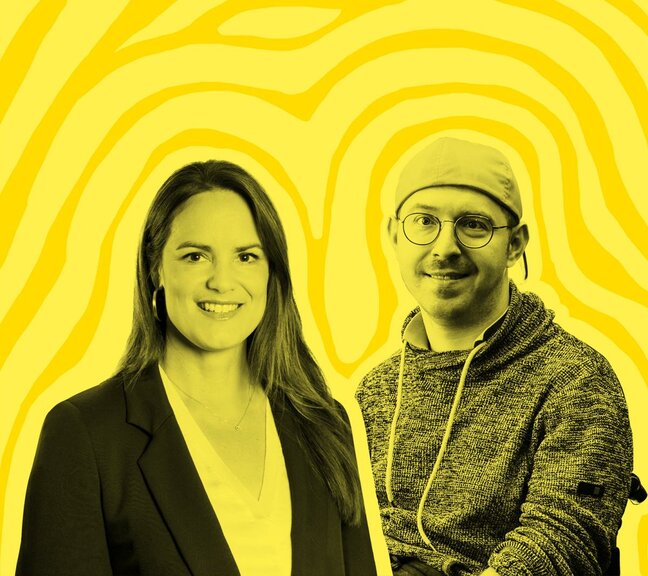 Michaela Tschuor und Jahn Graf sind auf dem Bild zu sehen.
